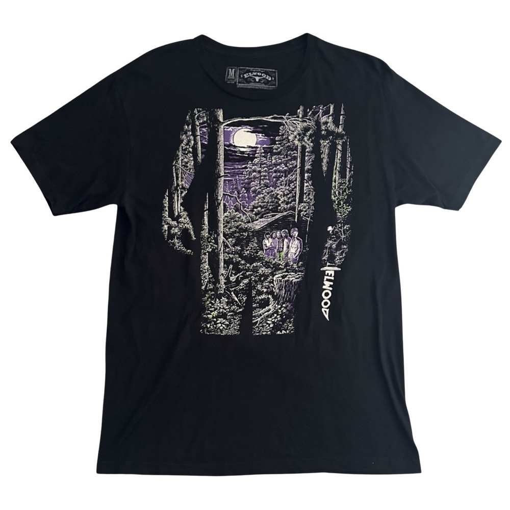 Vintage Elwood Skateboards Friday The 13th Black Graphic T Shirt Mens Med Black